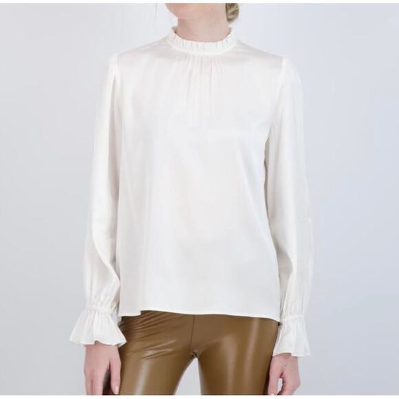 Cotes of London Temple silk blouse ivory size small nwt - Picture 4 of 11